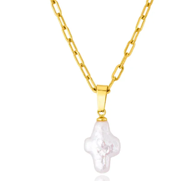 Anissa Cross Stone Necklace