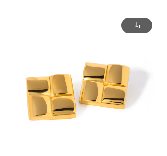 Leona Golden Square Earrings