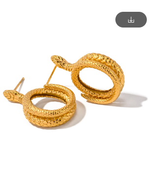 Eve Snake Golden Earrings