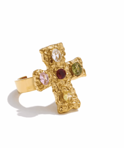 Christ Cross Diams Ring