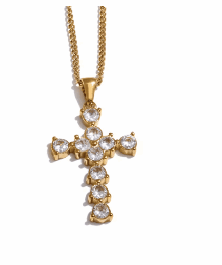 Diams Cross Necklace