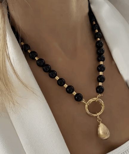 Mira Black Necklace