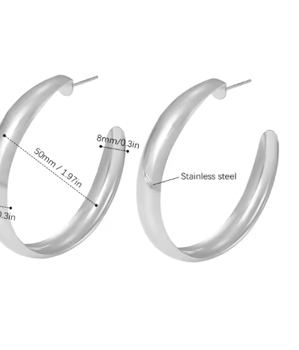 Mayi Silver Hoop XXL