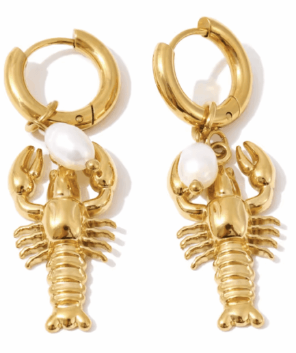 Lobster Pearl Earrings