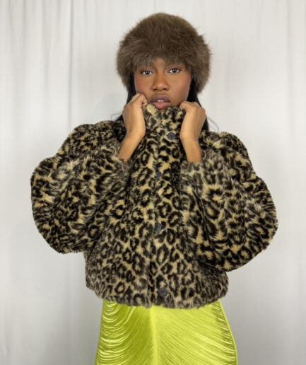 Jacket Faux Fur  Leopard Prints