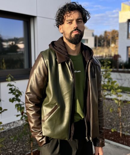 Jacket Bicolor Vegan Leather