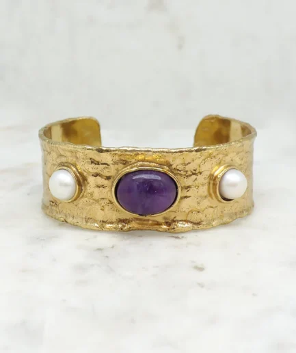 NIIKI Bracelet Lina Améthyste Perle