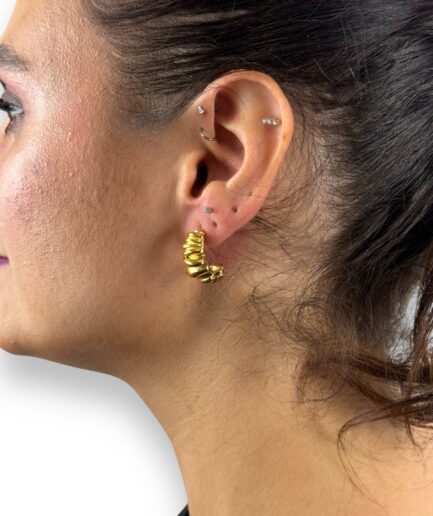 Moon Gold Earing