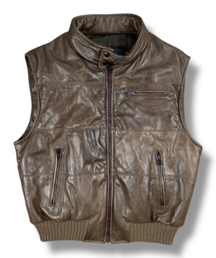 Vest Puffer leather Jacket Bayside