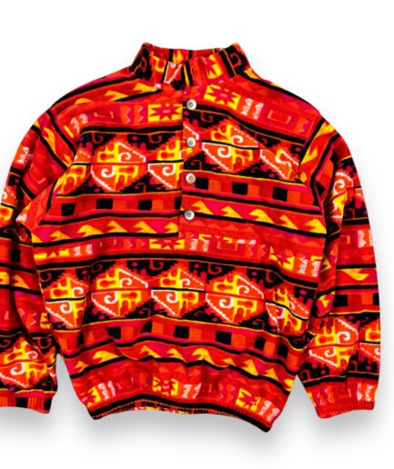 Fleece Crazy Pattern Orange