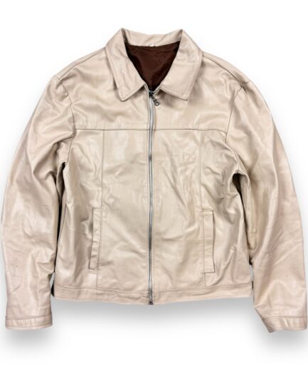 Leather Jacket Beige Classic