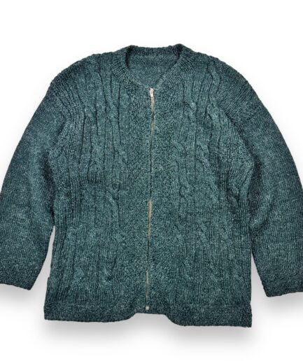 Knit Zip Green forest