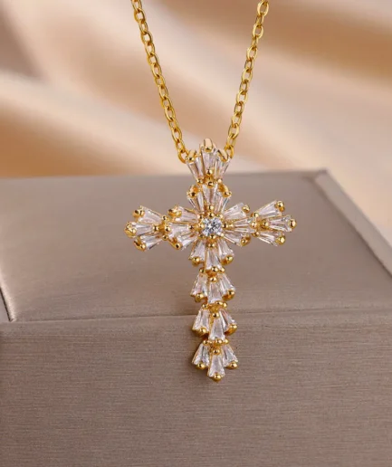 Necklace Cross Diams