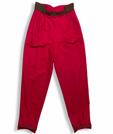 Wool Red Pants Gianni Versace
